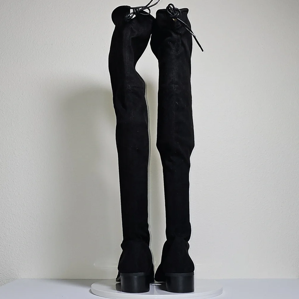 NWT Charles by Charles David Gammon Over The Knee Microsuede Boots Black Size 8